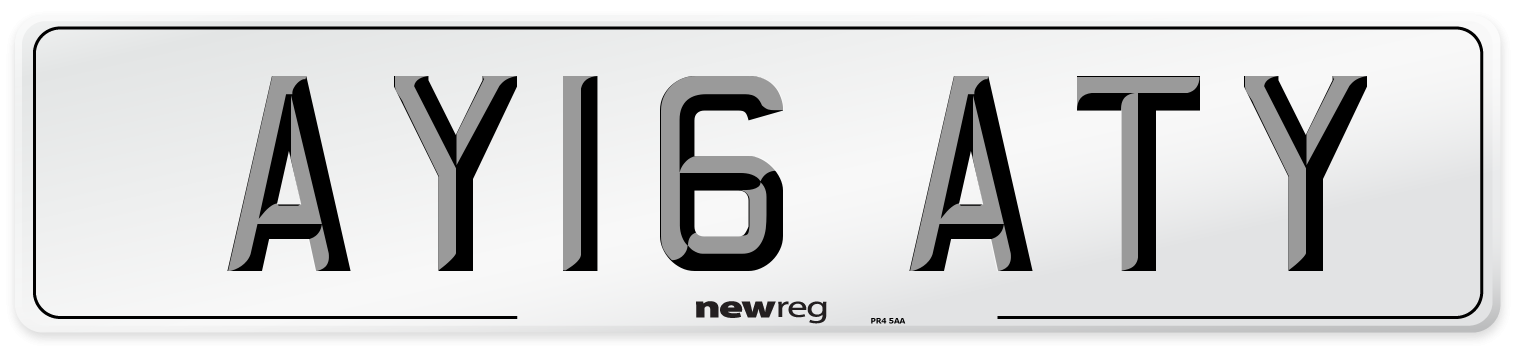 AY16 ATY Number Plate from New Reg